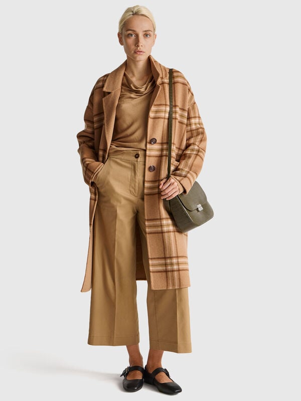Pantalones anchos de cintura alta Mujer