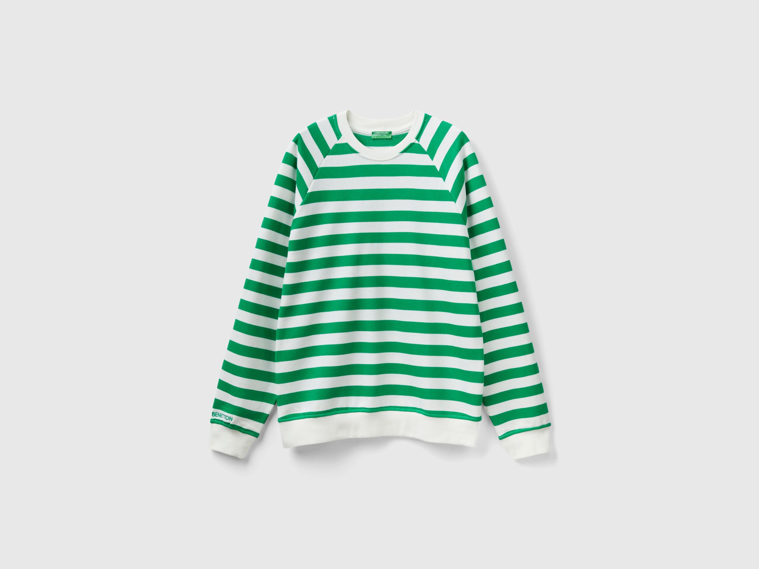 White and green sweatshirt sale