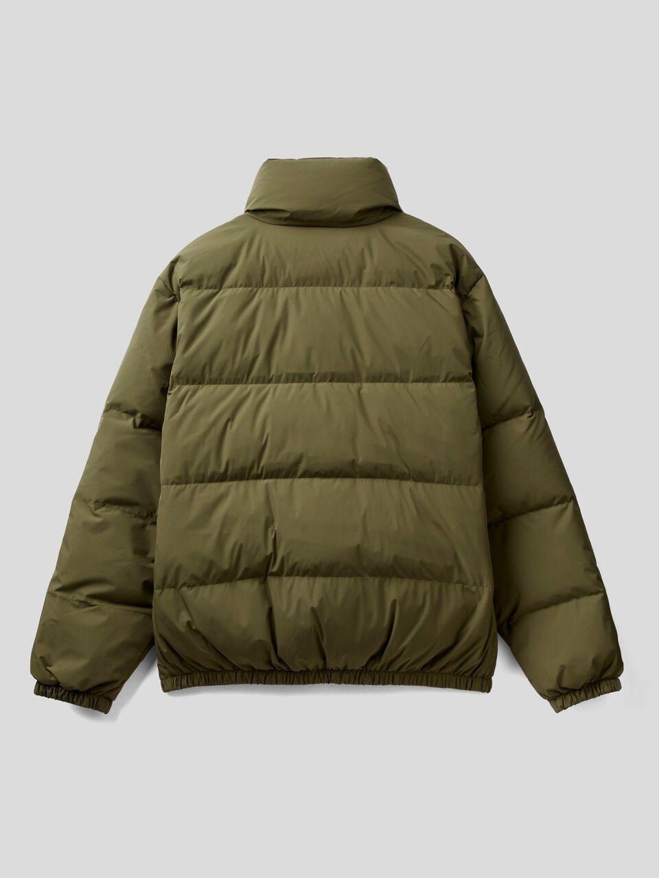 Uitgaand Zijn bekend Brutaal Short puffer jacket padded with recycled feathers - Military Green |  Benetton