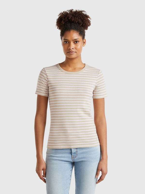 Crew neck striped t-shirt Women
