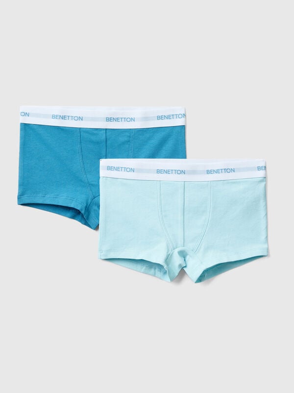 Two pairs of boxers with logoed elastic Junior Boy