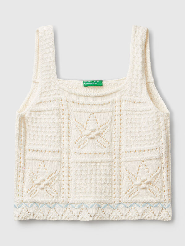 Knitted top with stars Junior Girl