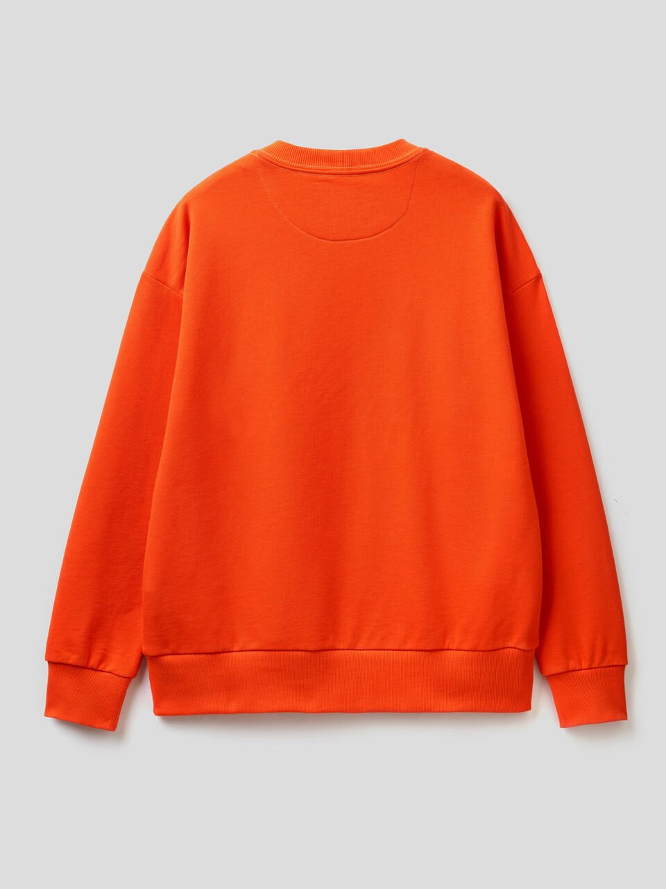 Orange sweatshirt in organic cotton - Orange