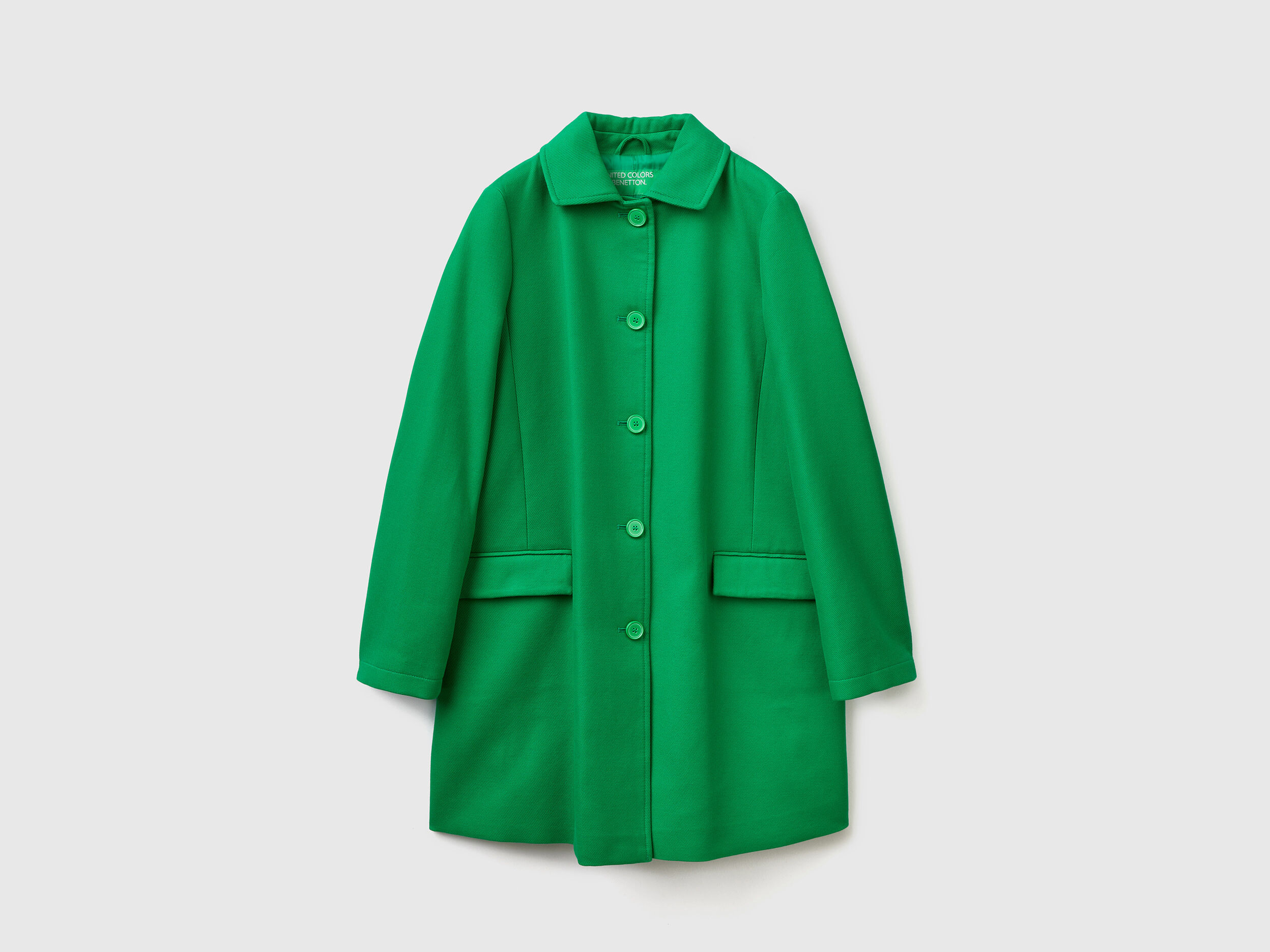 Benetton green coat outlet