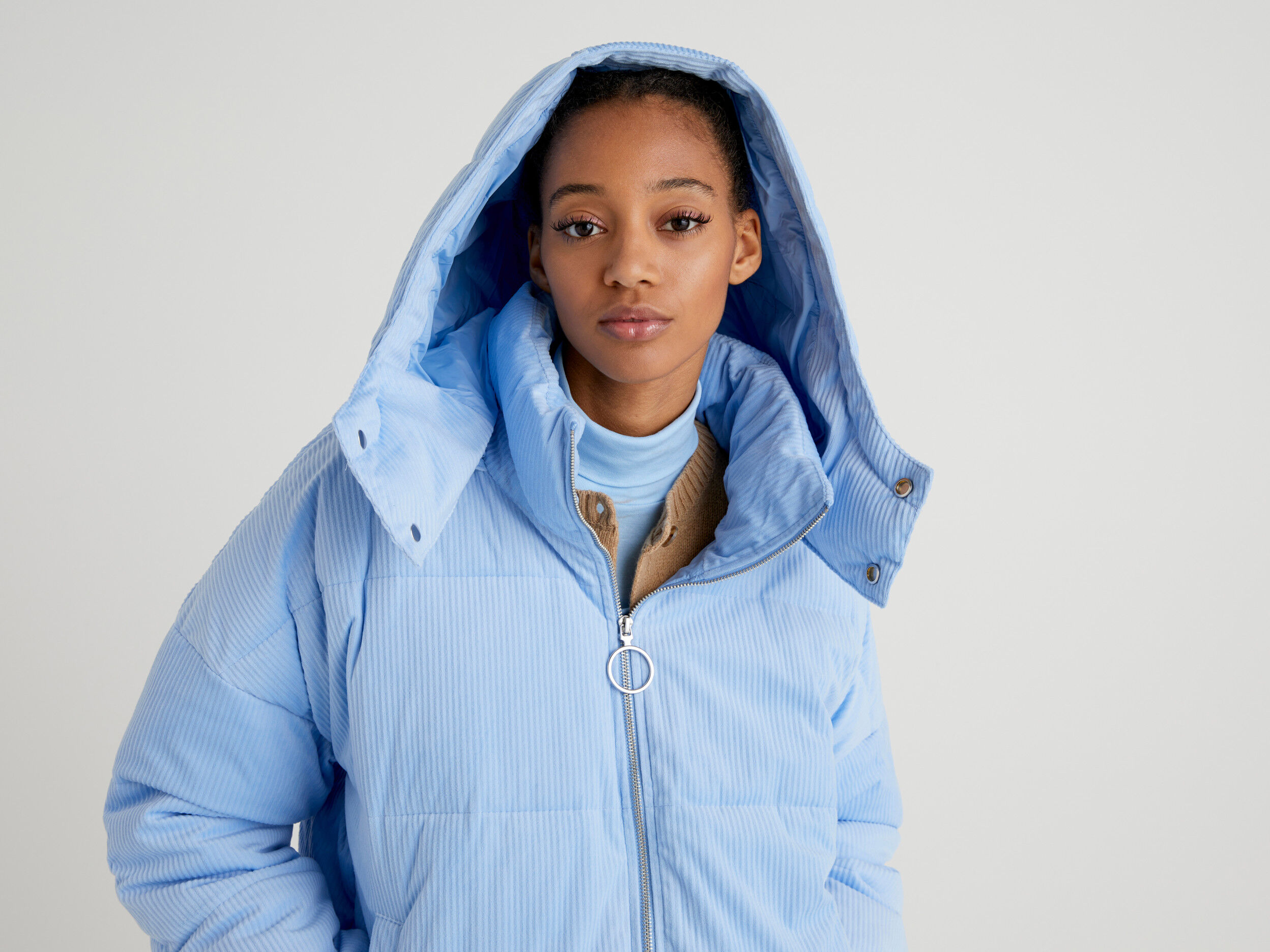 Sustainable padded outlet down jacket