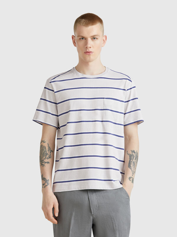 Striped t-shirt with pocket Men