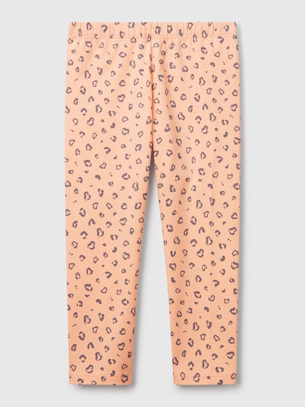 Legging melocotón con estampado animal Niña