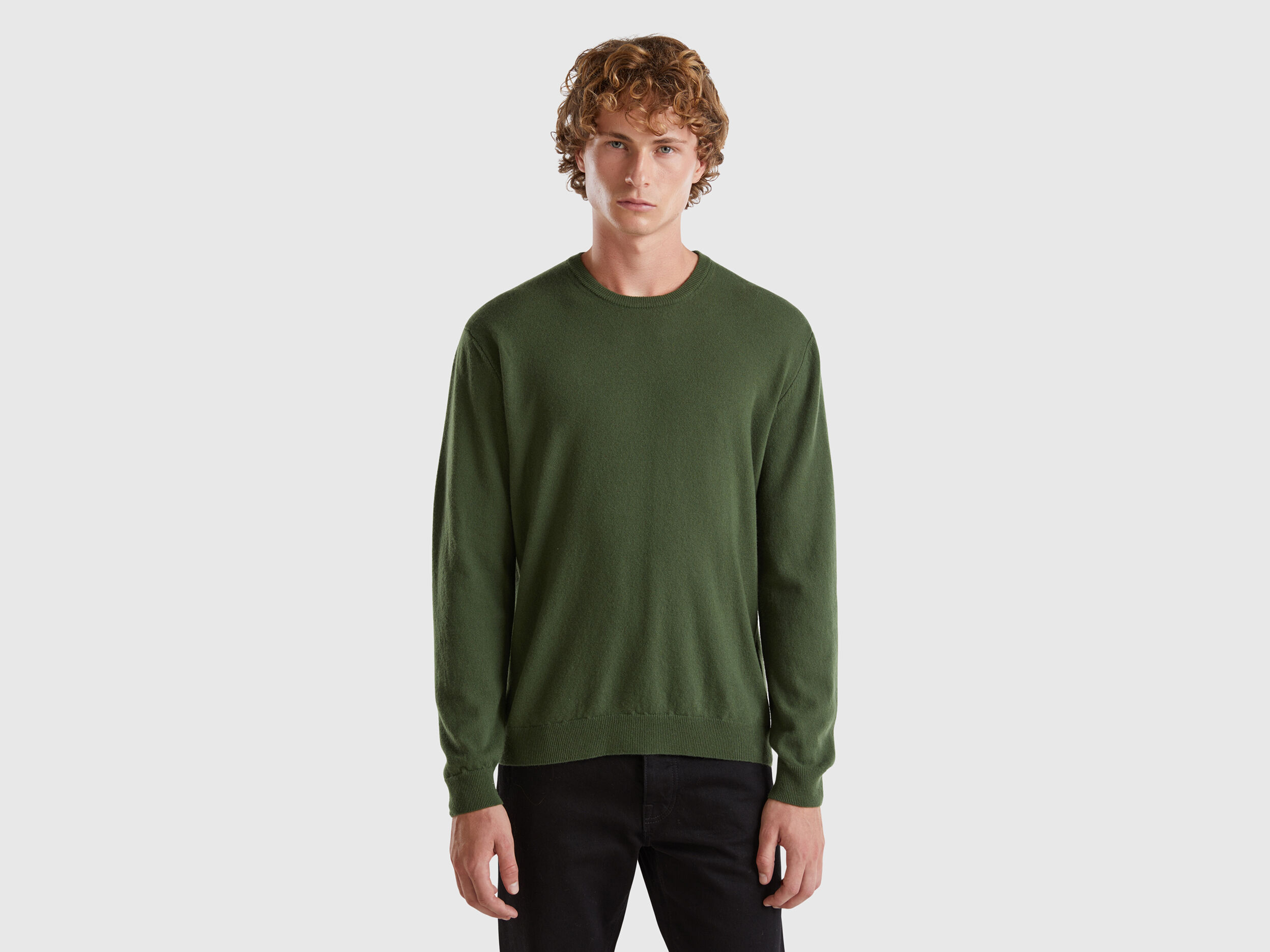 Merino wool crew neck sweater mens sale