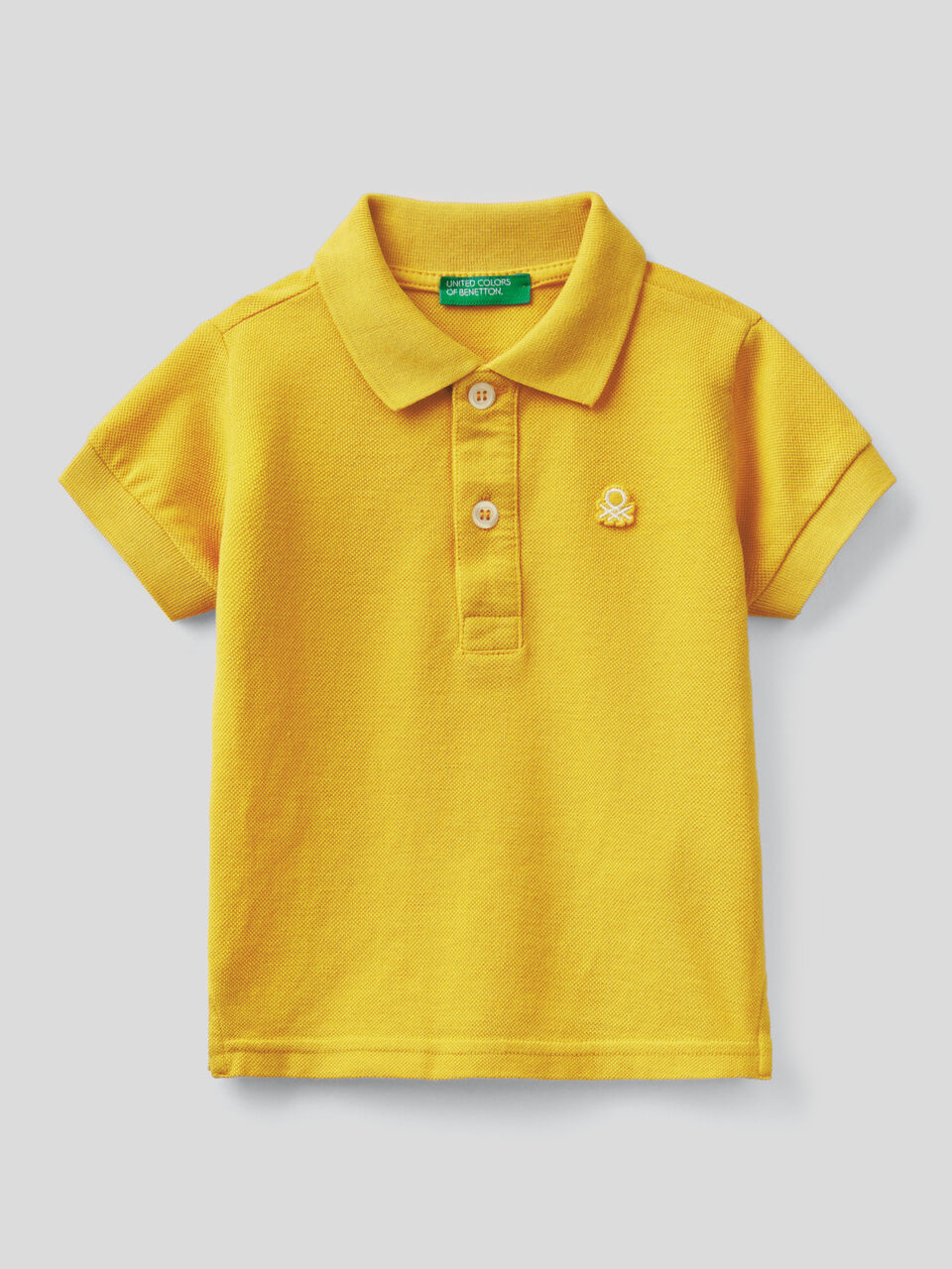 Short sleeve polo in organic cotton image number 1