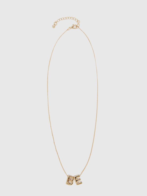 Gold BE necklace Women