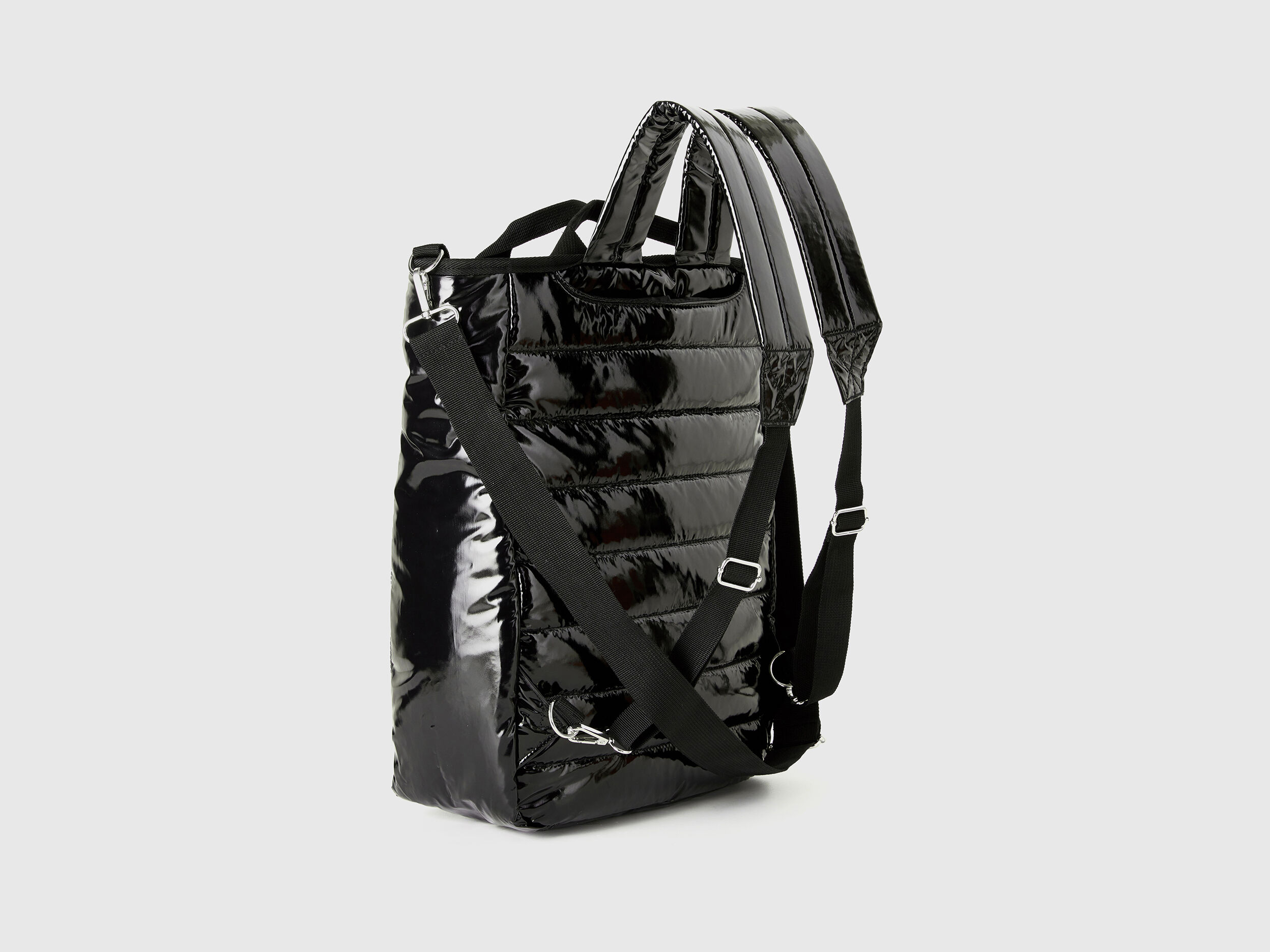 Bolso mochila acolchado Negro Benetton