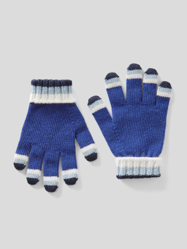 Gloves in recycled wool blend Junior Boy
