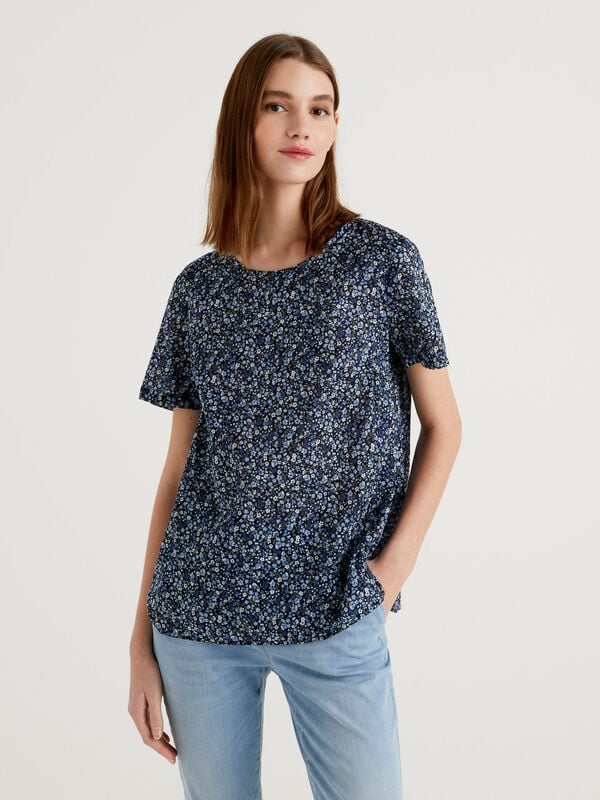 Patterned blouse in pure cotton Women