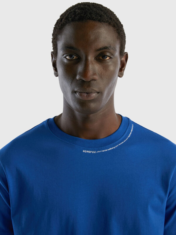 Camiseta Benetton En Oferta - 100% Cotton Hombre Azules Oscuro