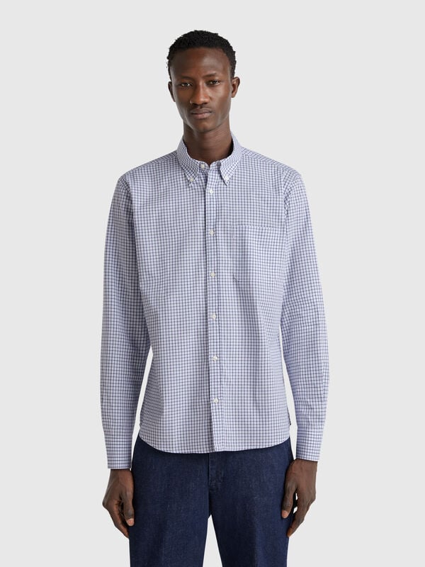 Check button-down shirt Men