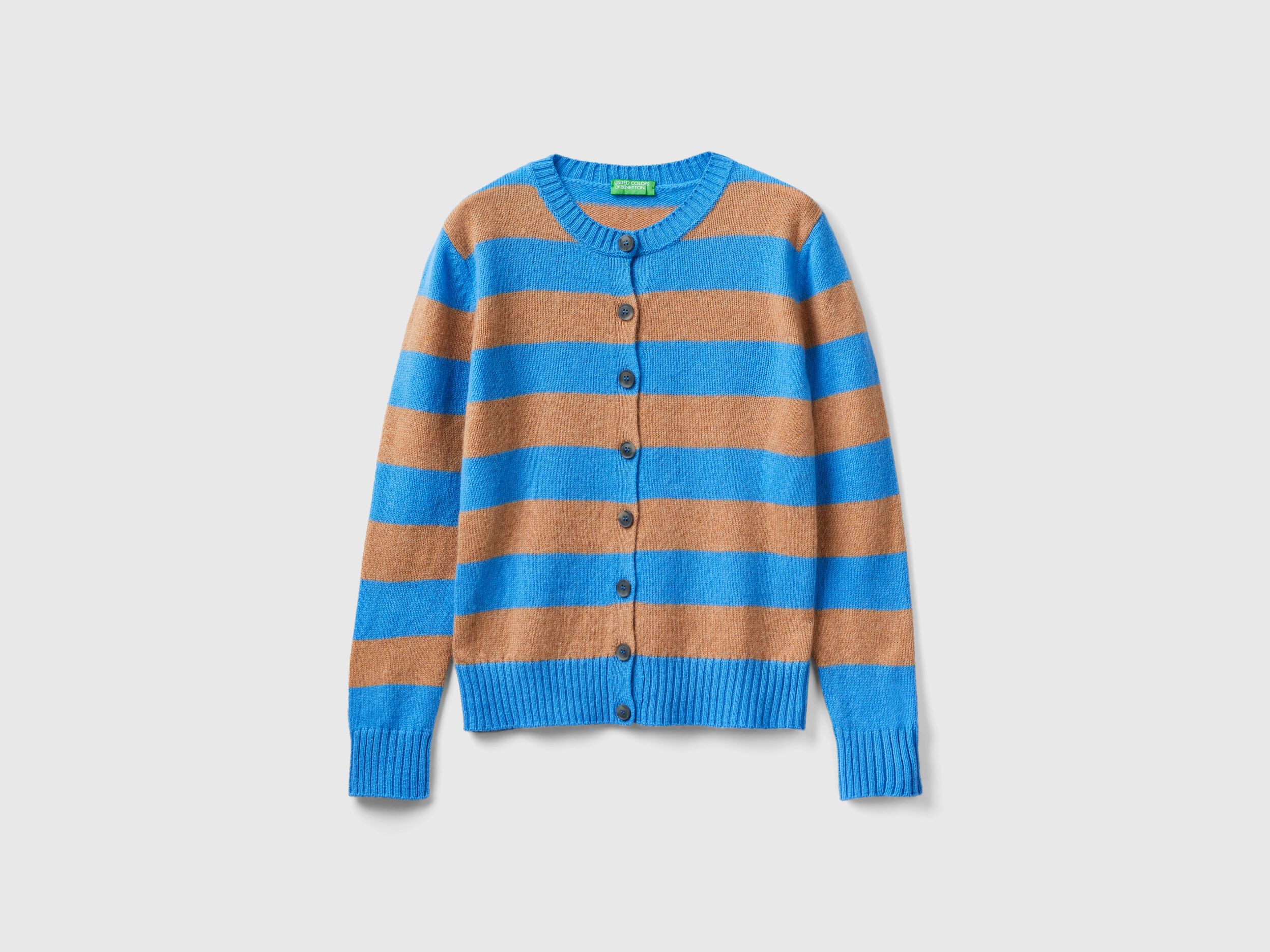 Orange striped cardigan on sale