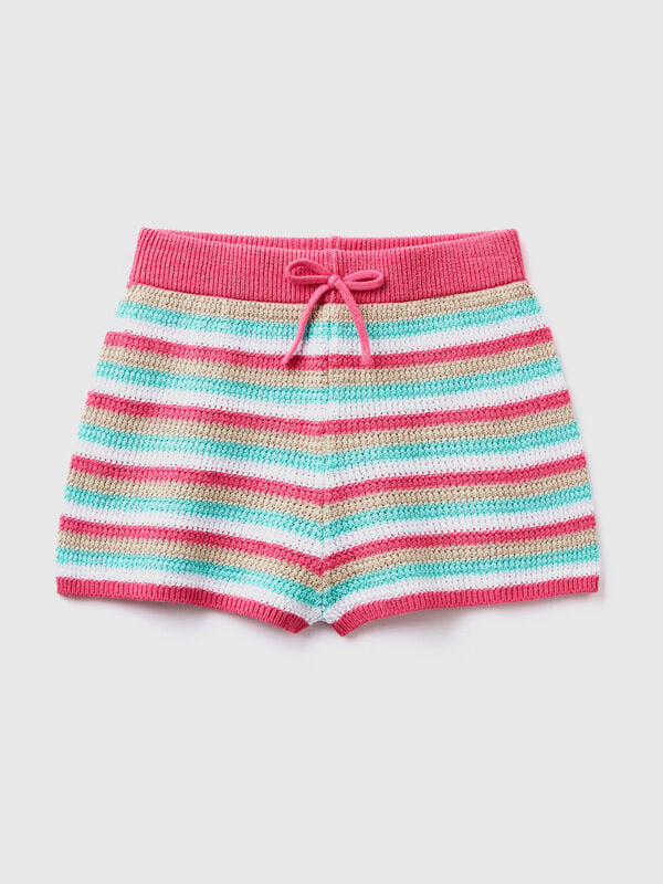 Striped crochet shorts Junior Girl