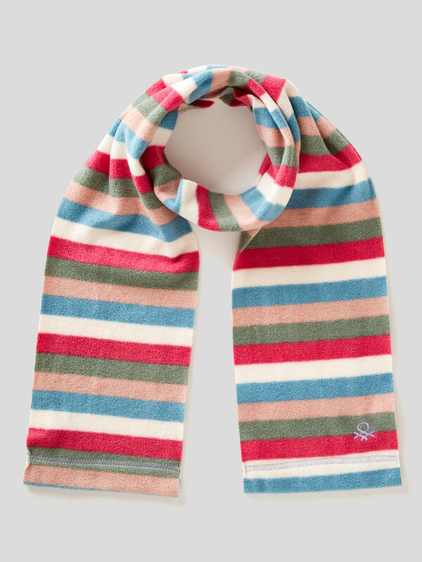 Striped scarf in fleece Junior Boy