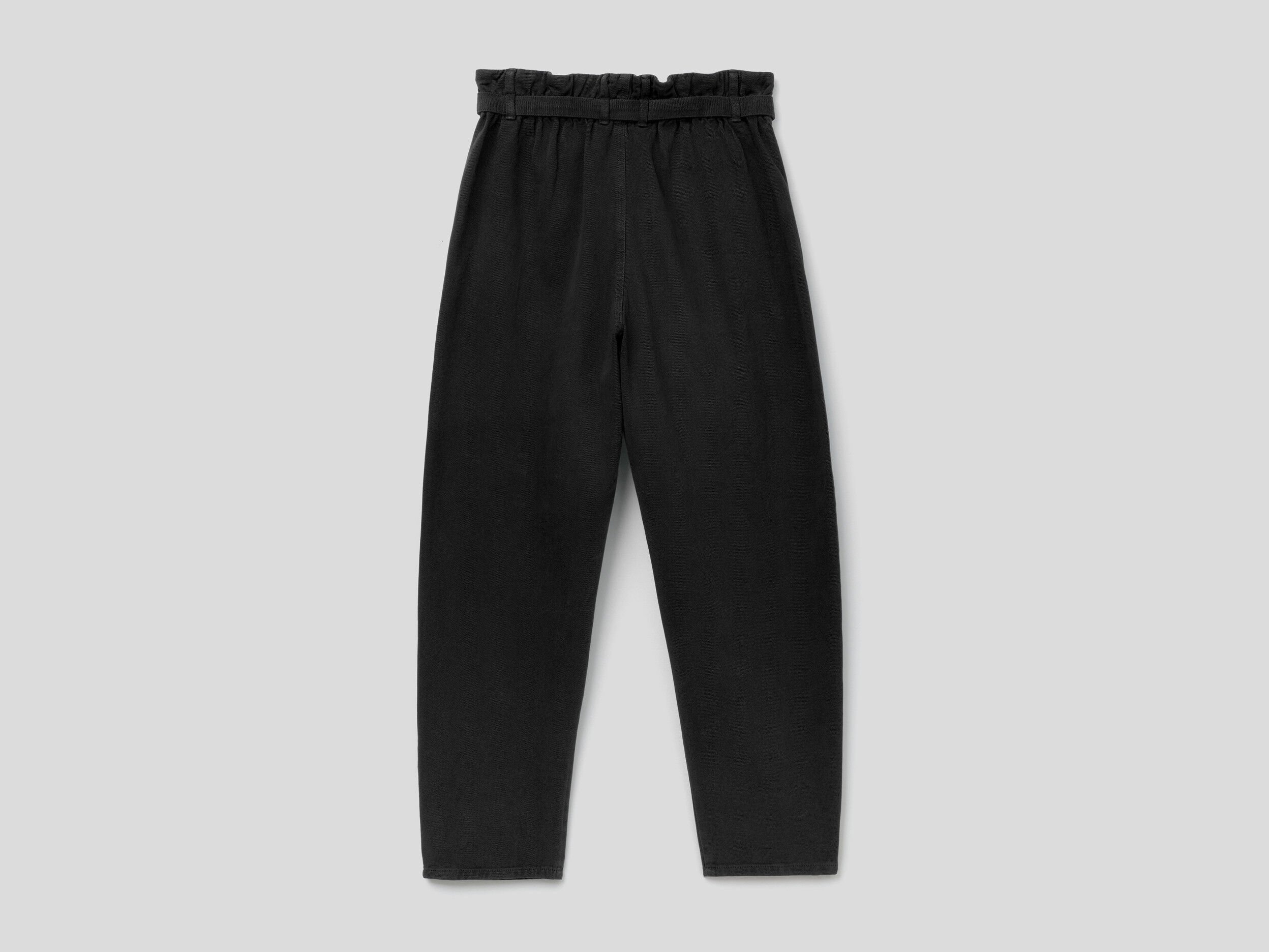 Paper bag pants black and white hotsell