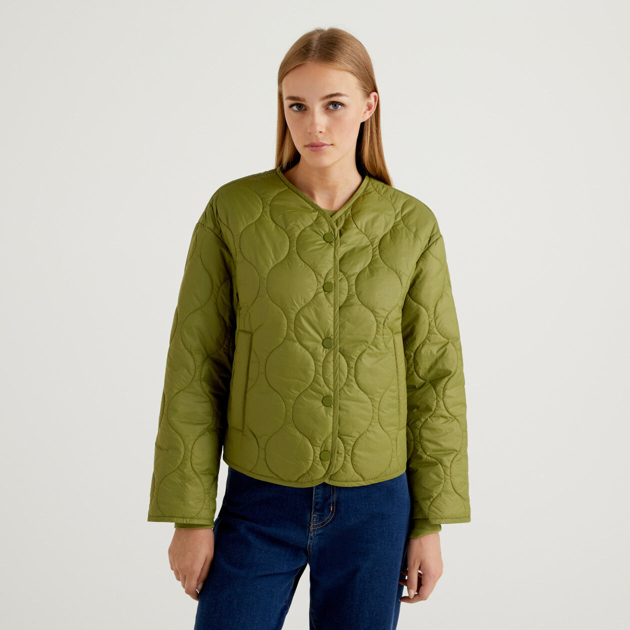 Short quilted on sale jacket womens