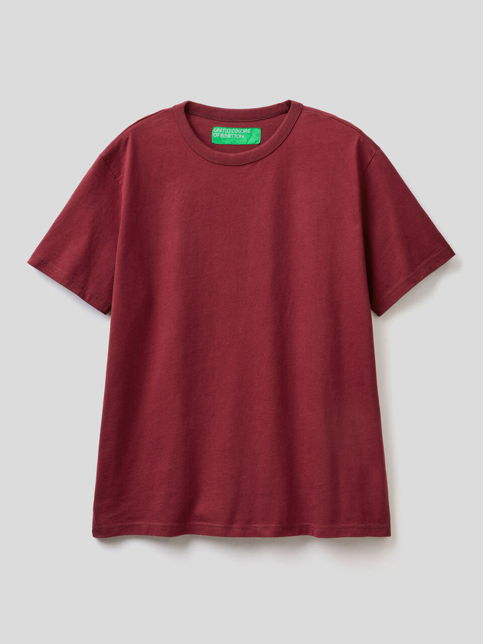 Crew neck t-shirt in pure cotton image number 1