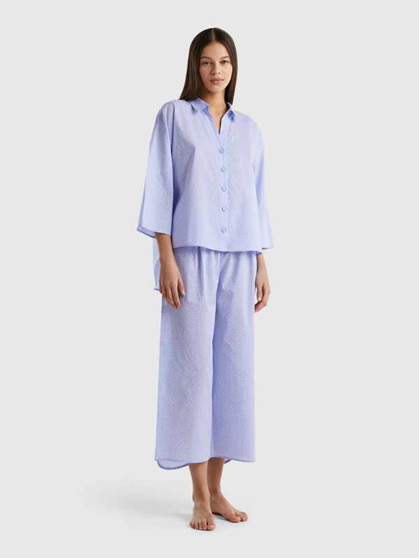 Pijama de algodón de lunares Mujer