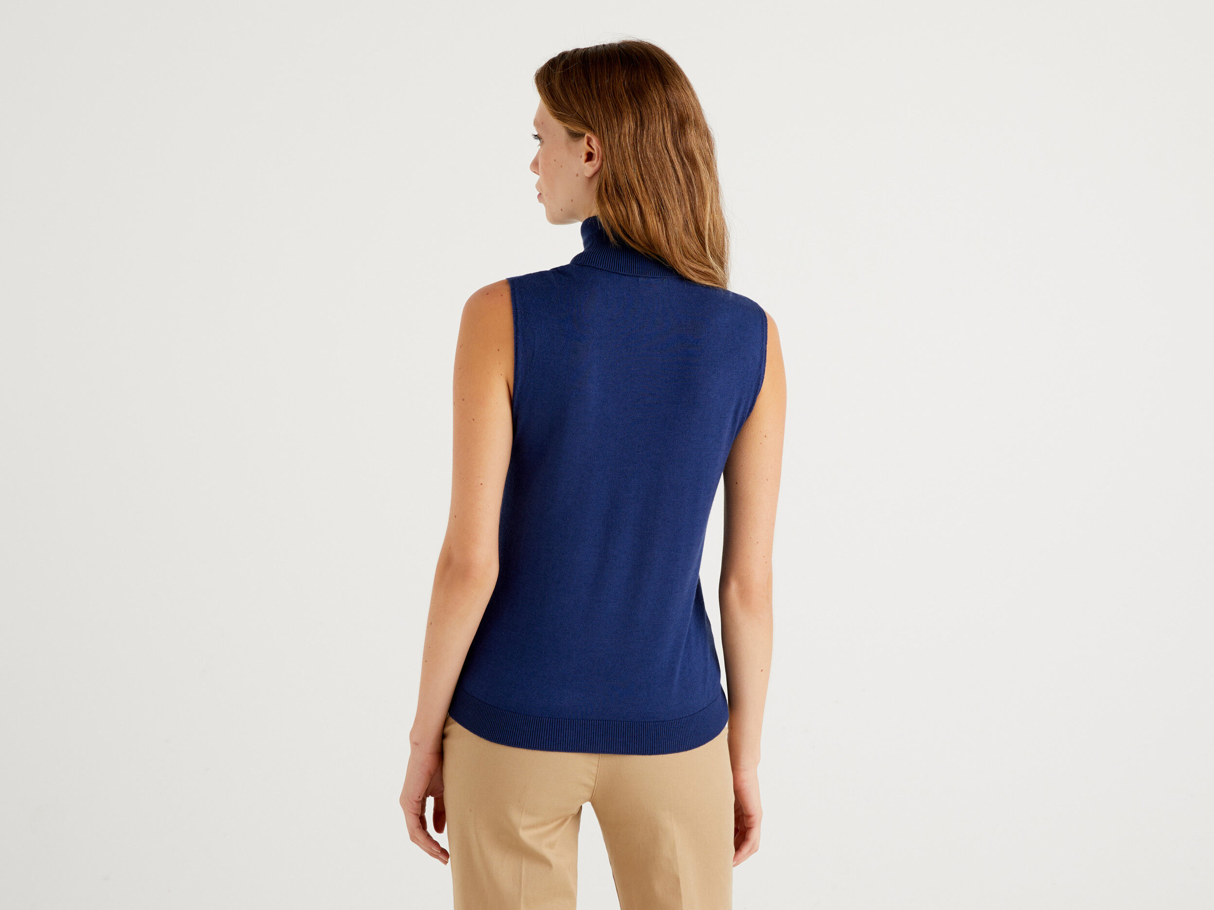 Navy blue on sale sleeveless turtleneck