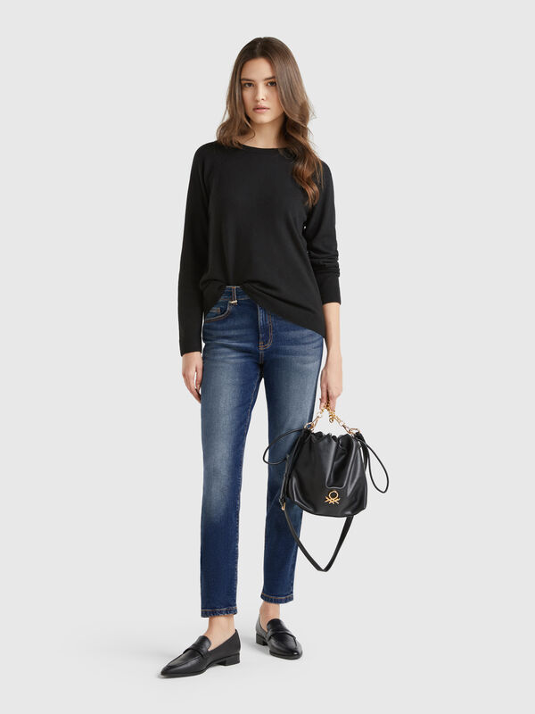 Vaqueros slim de talle alto Mujer