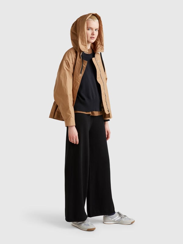Pantalón ancho de punto Mujer