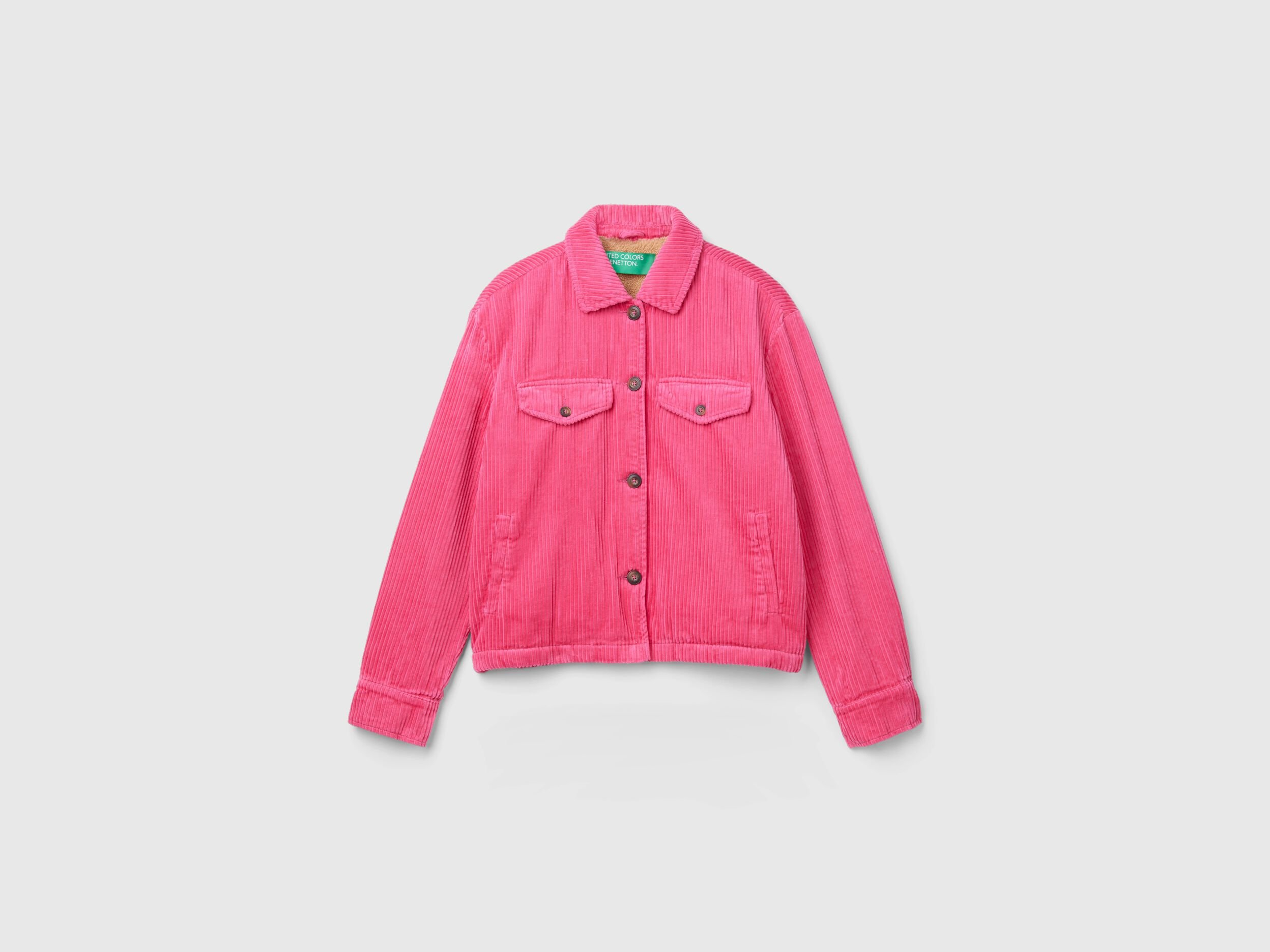 Midi coat in wool blend - Pink | Benetton
