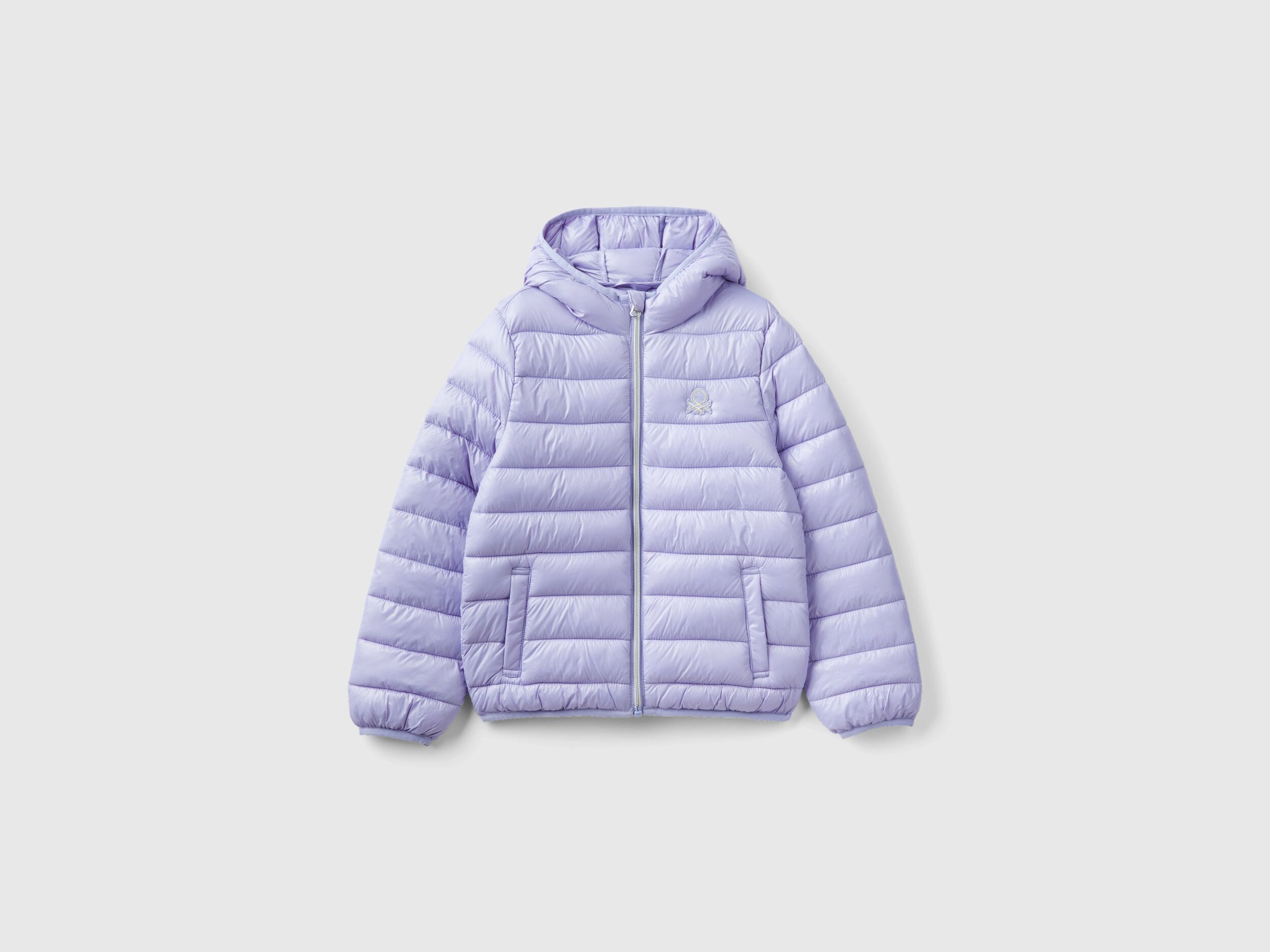 Lilac puffer jacket with hood online