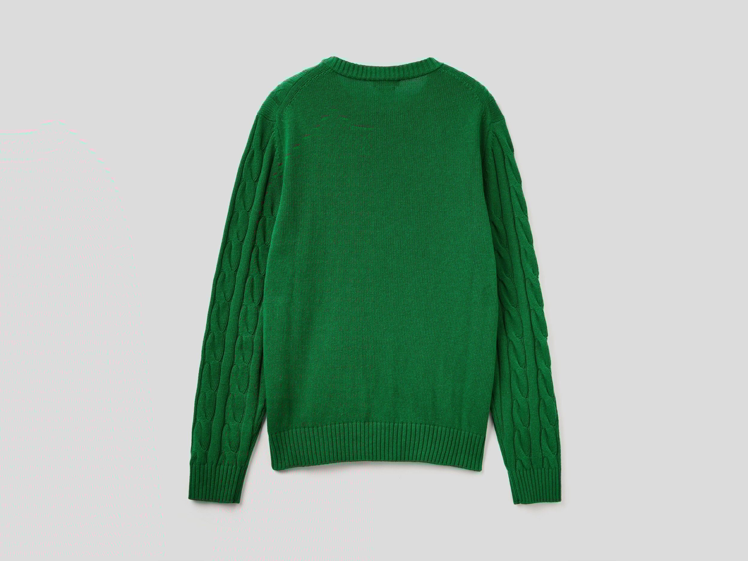 Green cable knit sweater discount