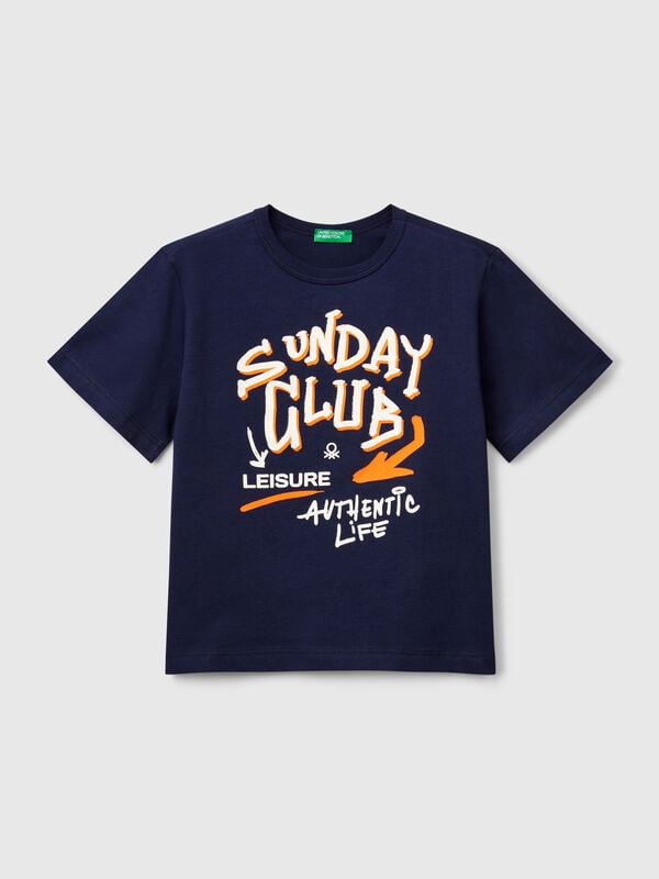 Camiseta con estampado flúor Niño