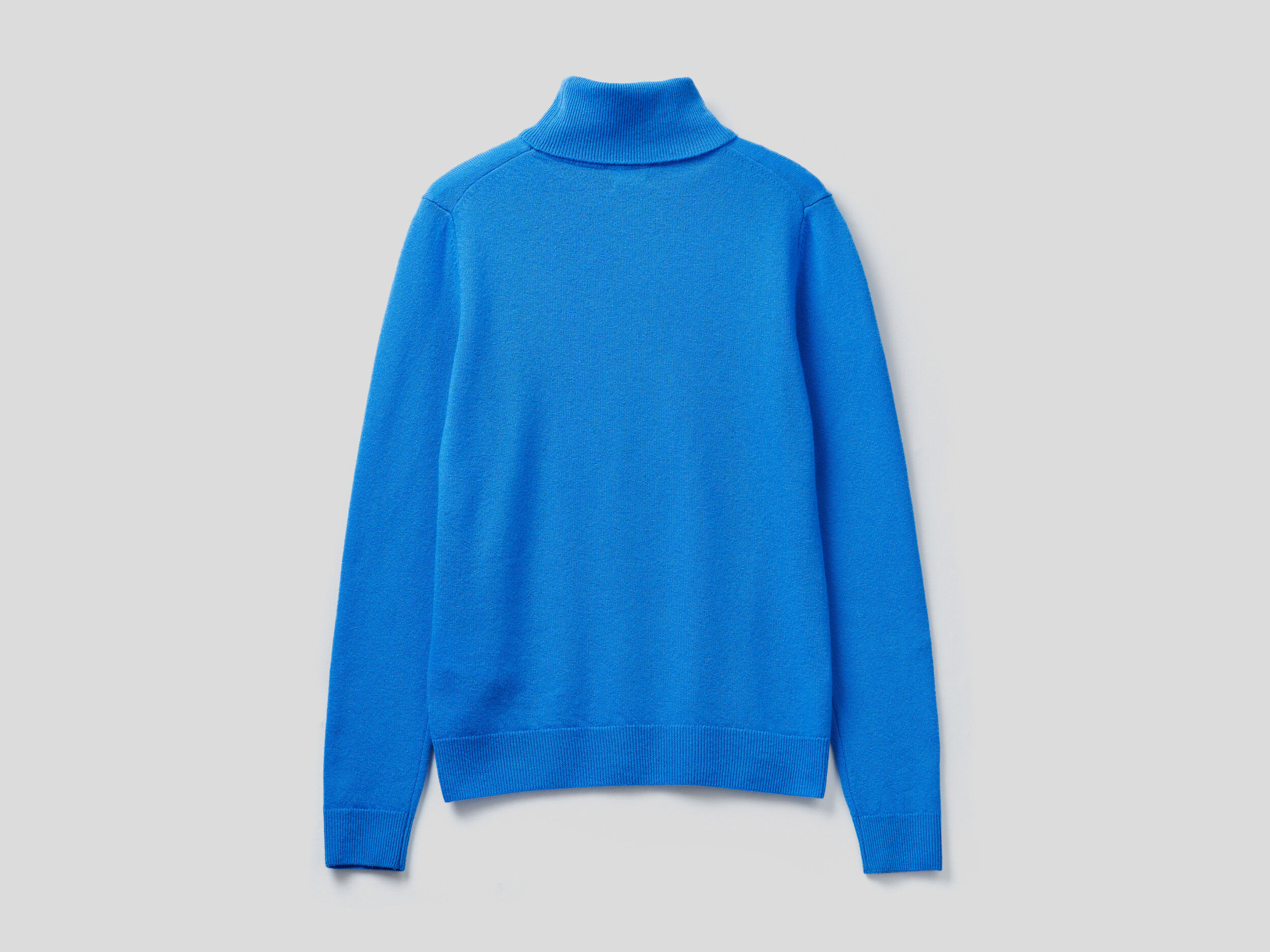 Turquoise turtleneck in pure Merino wool Turquoise Benetton