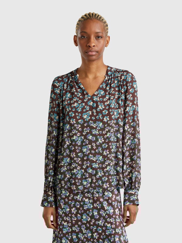 Blusa fluida flores Mujer