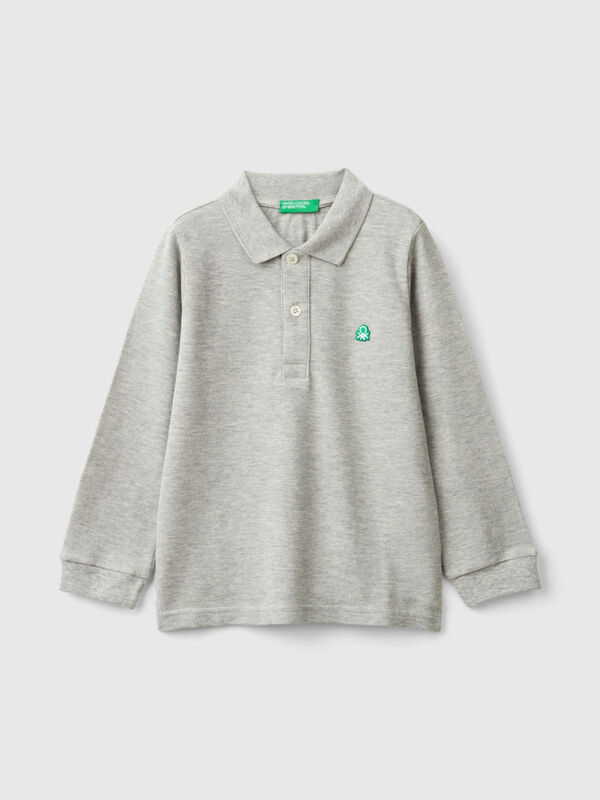 Polo de manga larga de algodón orgánico Niño