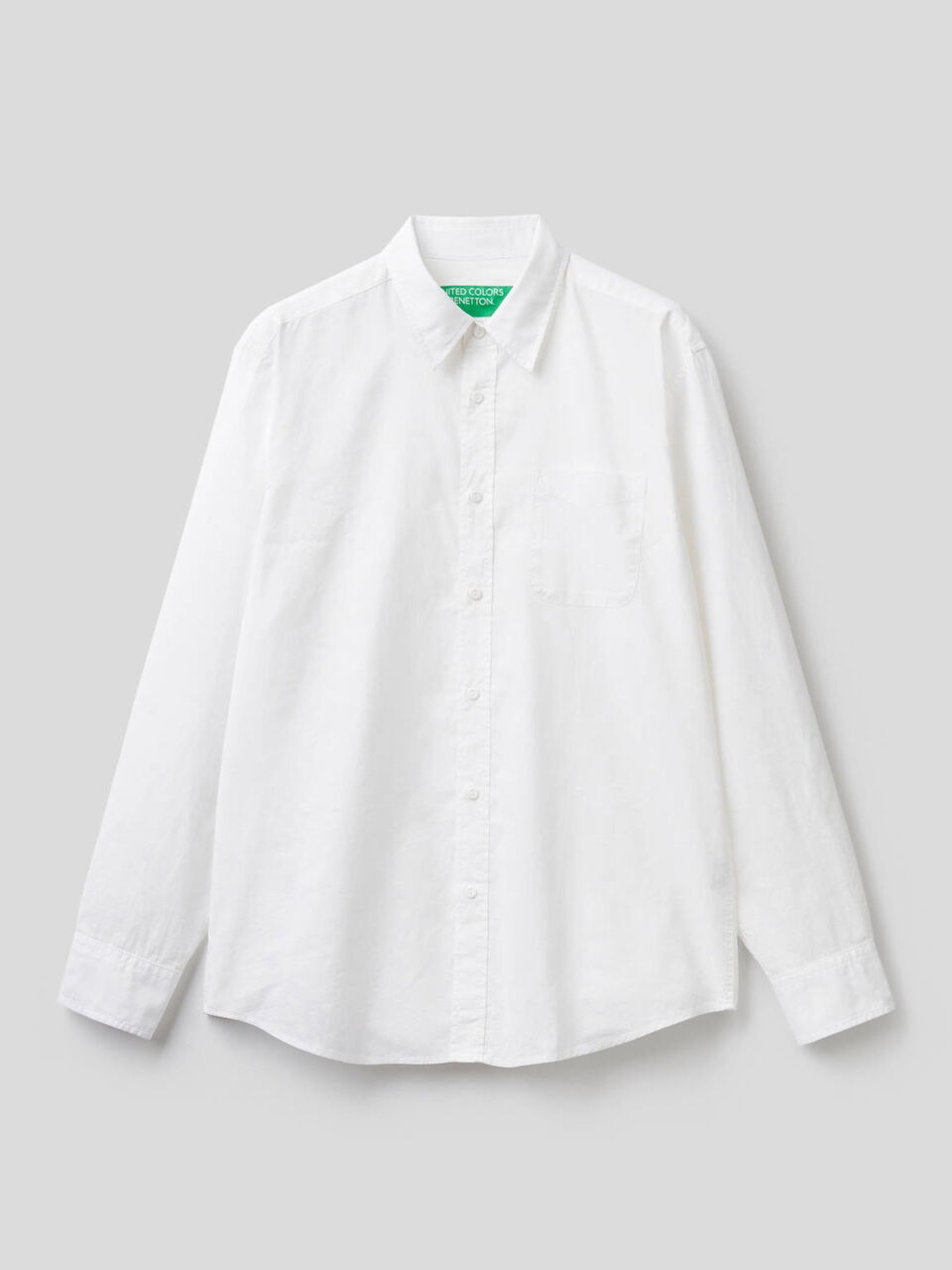 100% cotton shirt with botanical print image number 1