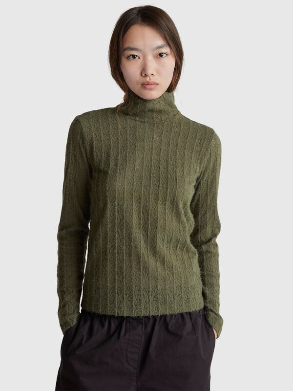 Blusa de encaje de corte entallado Blusa de encaje de corte entallado Mujer