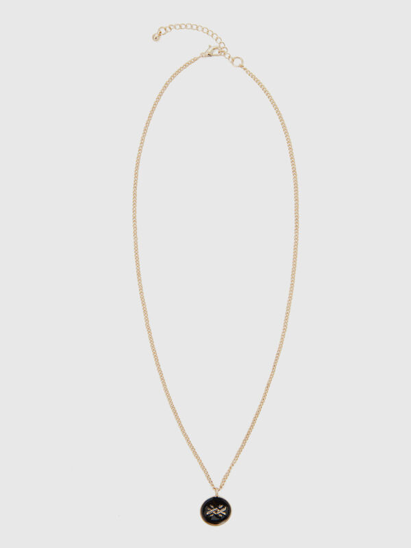 Necklace with black pendant Women