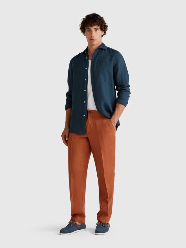 Chinos de puro lino Hombre