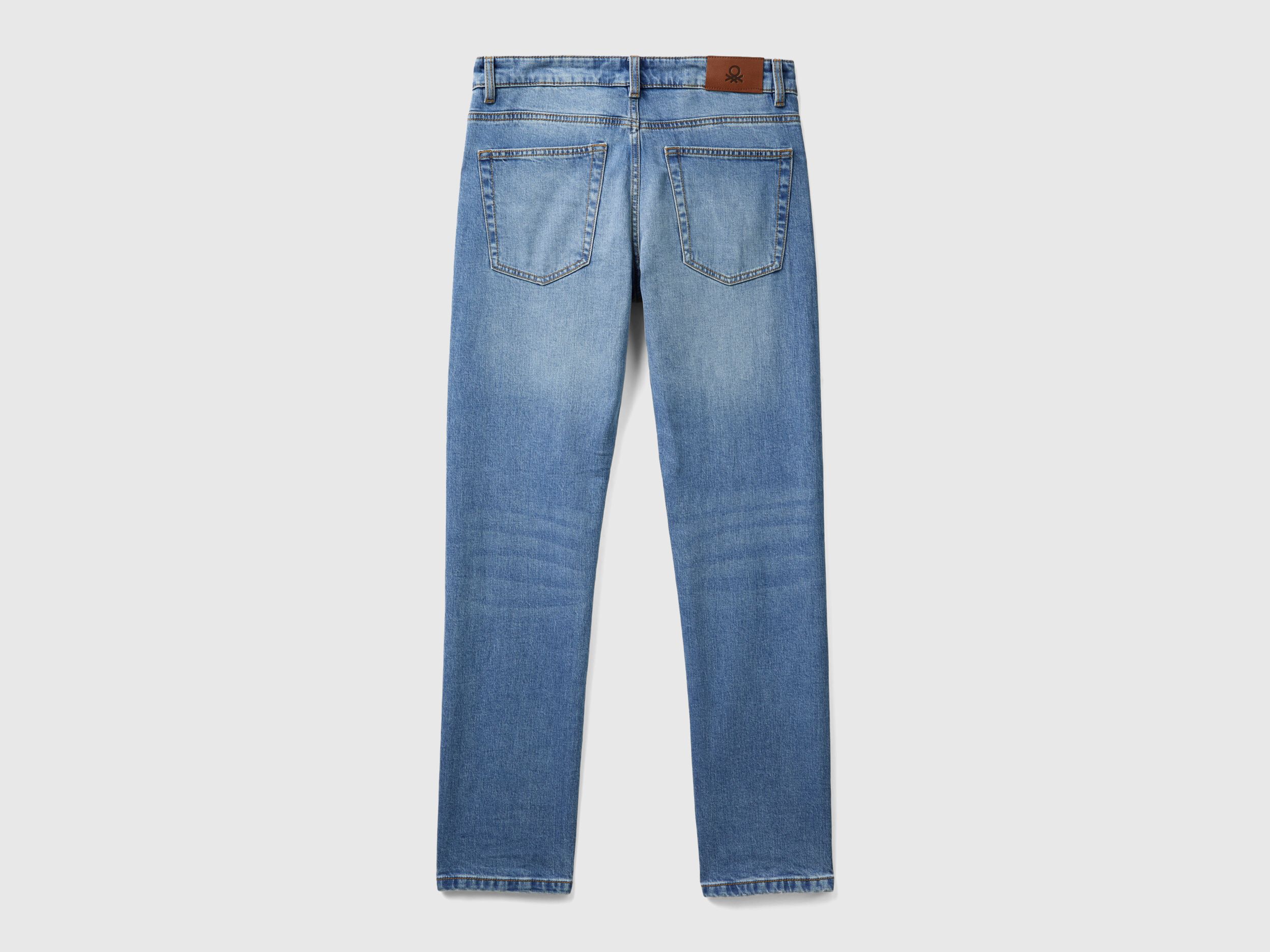 Five pocket slim fit jeans - Light Blue | Benetton