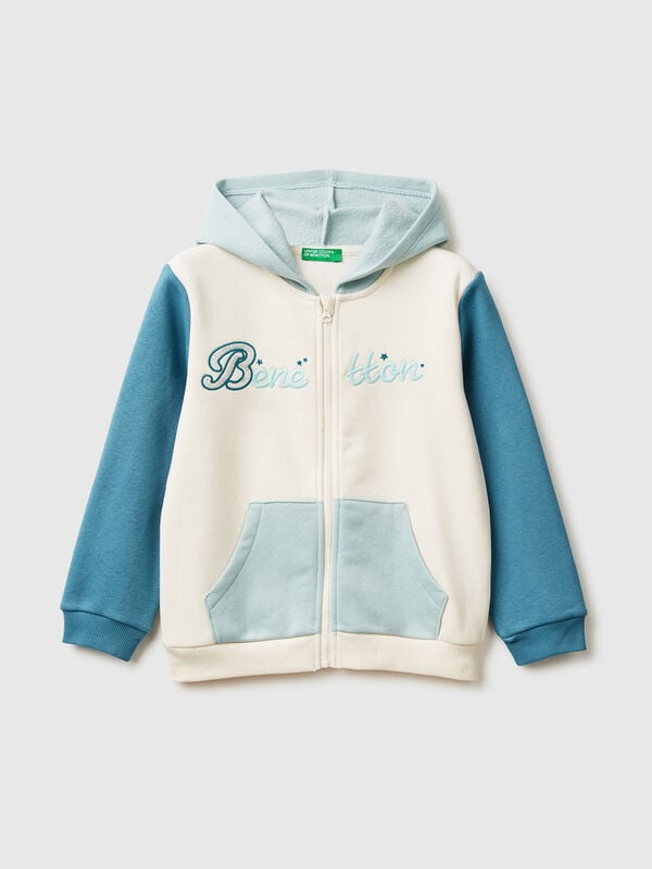 Sudadera con cremallera y lentejuelas Niña