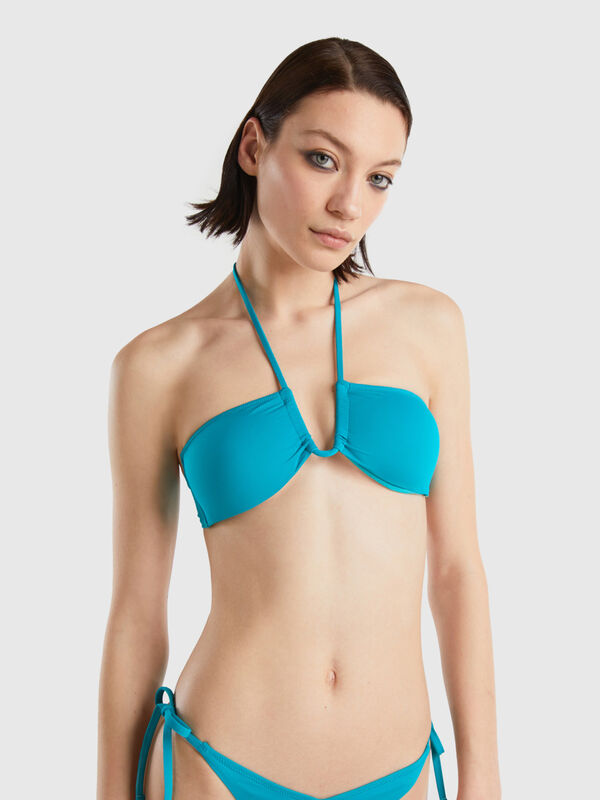 Padded bandeau bikini top in ECONYL® Women