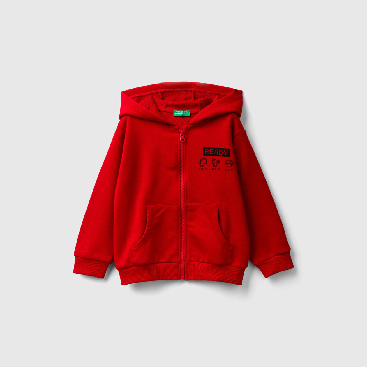 Boys red hoodie vest sales