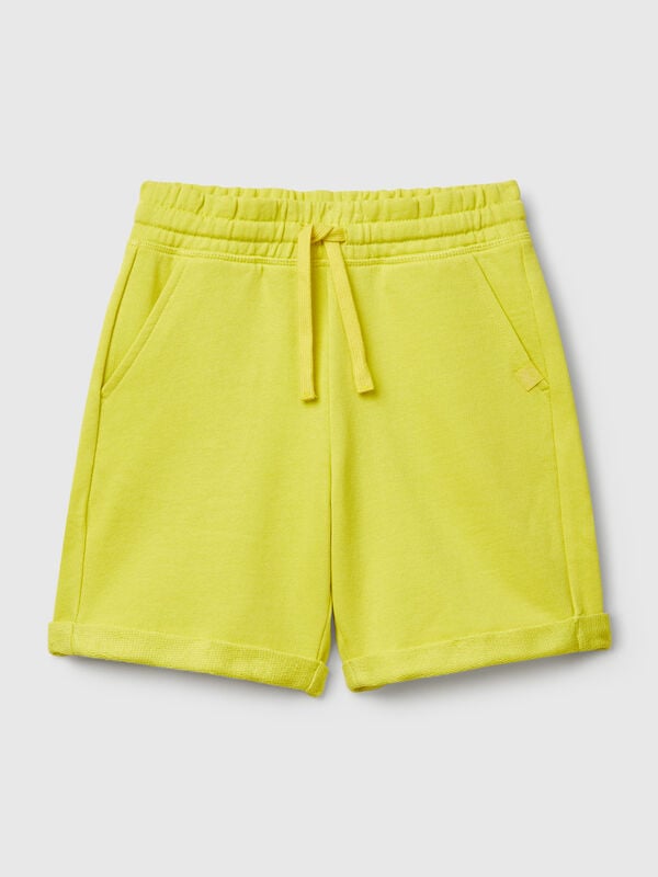Bermuda shorts in pure cotton fleece Junior Boy