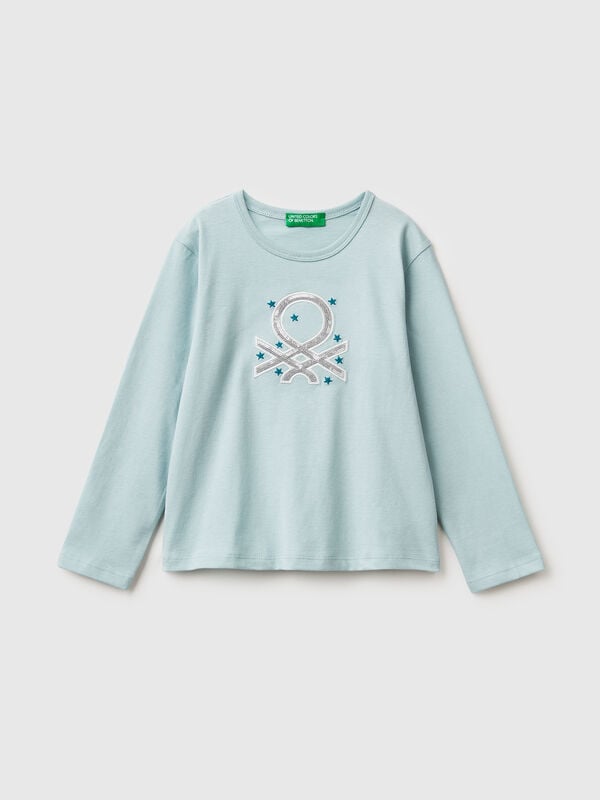 T-shirt with print and sequins Junior Girl