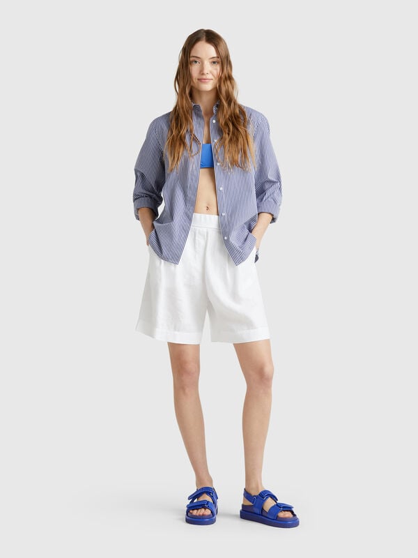 Bermudas 100% lino Mujer