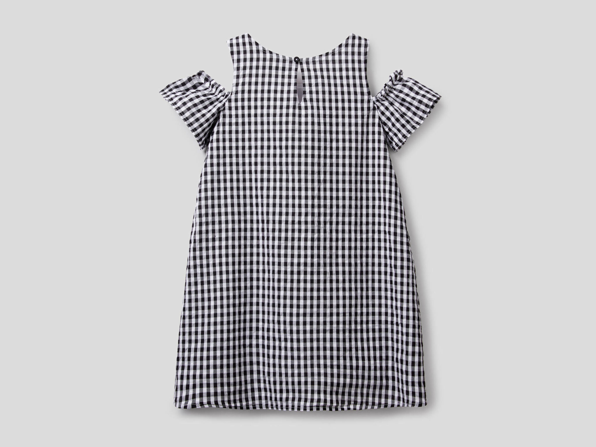 vichy pattern a line dress
