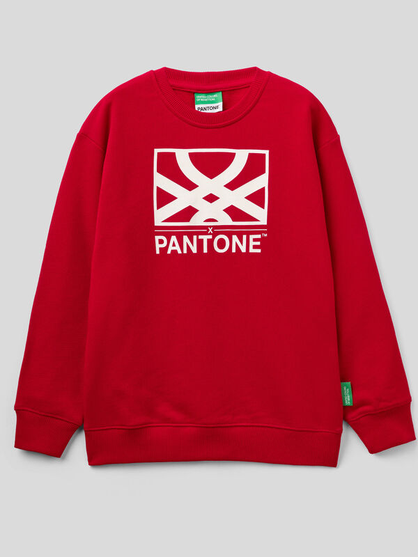 BenettonxPantone™ red pullover sweatshirt Junior Boy