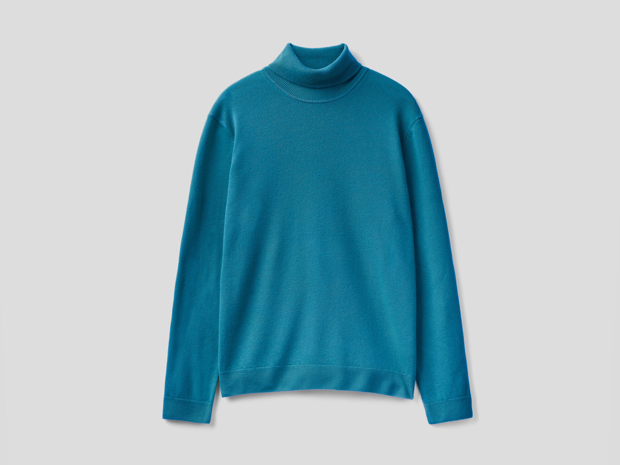 Teal turtleneck in pure Merino wool Teal Benetton